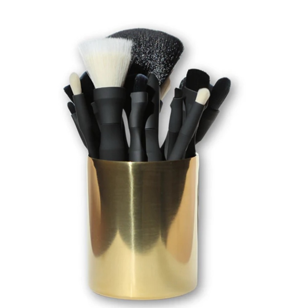 BELLAPRO DECORATIVE Gold Make-Up Brush Holder
